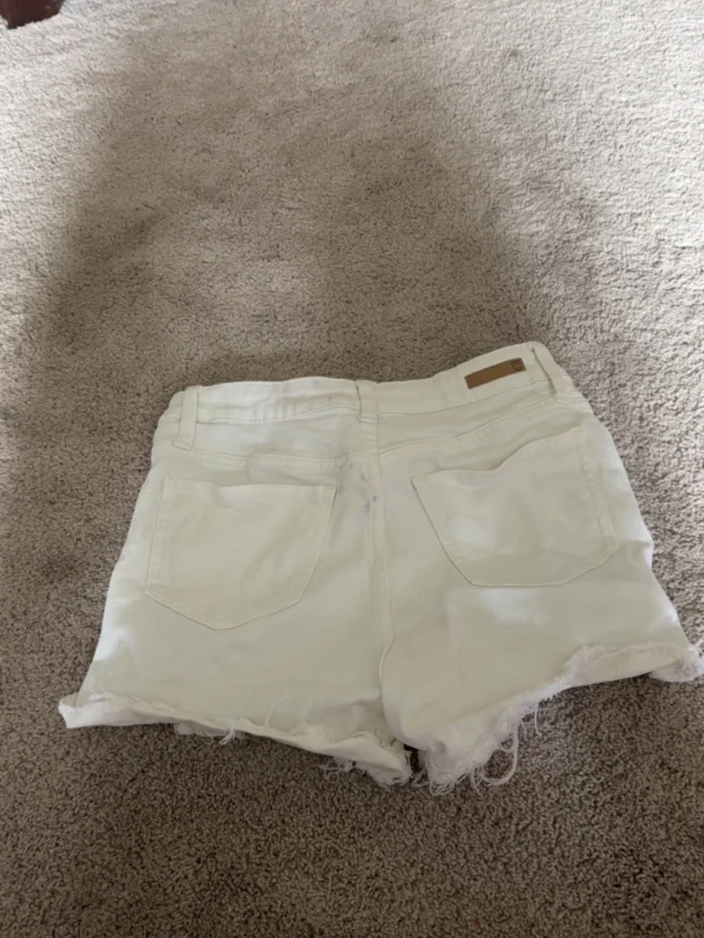 White denim shorts